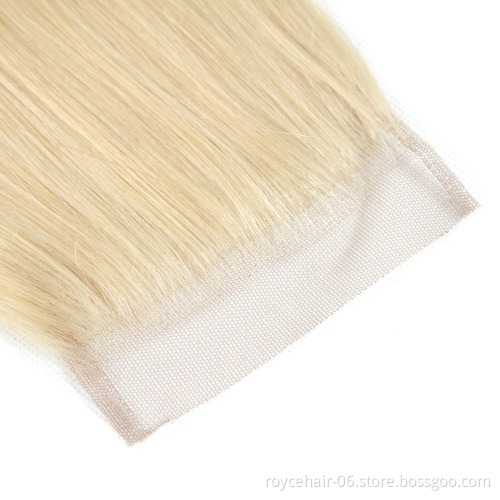 Wholesale 613 Blond 4*4 Lace Closure, Brazilian Body Wave Virgin Remy Human Hair Lace Closure